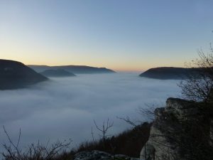 Bad Urach unter der Nebeldecke